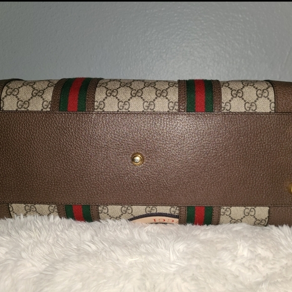 GUCCI Brown/Beige Soft GG Supreme Canvas Courrier Duffle Limited Edition - Picture 5 of 11
